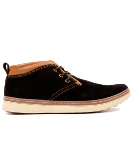 LEATHER SUEDE SHOES ΤΗΣ TXT FASHION - MLS-517S - ΜΑΥΡΟ