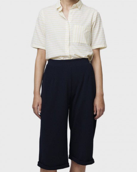 BLUE CULOTTE TROUSERS WITH TURNOVER HEM ΤΗΣ COMPANIA FANTASTICA - SS19ΗΑΝ109