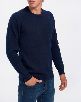 ΠΛΕΚΤΟ CREW NECK KNITTED PULLOVER ΤΗΣ SELECTED - 16063696 - ΜΠΛΕ