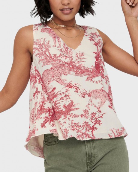 PRINTED SLEEVELESS TOP ΤΗΣ ONLY - 15194592