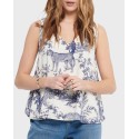 PRINTED SLEEVELESS TOP ΤΗΣ ONLY - 15194592 - ΜΠΛΕ