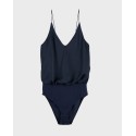 VISCOSE SATIN BODYSUIT ΤΗΣ MAISON SCOTCH - 156307 - ΜΟΥΣΤΑΡΔΙ