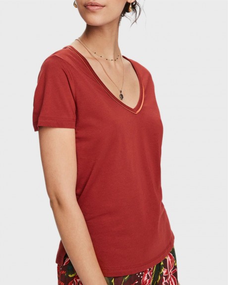 ΜΠΛΟΥΖΑ V-NECK ΤΗΣ MAISON SCOTCH - 156215