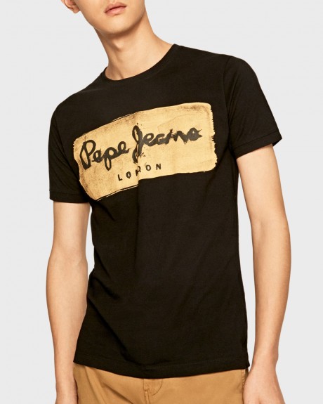 CHARING VINTAGE EFFECT T-SHIRT WITH LOGO ΤΗΣ PEPE JEANS - PM503215 CHARING