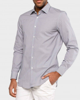 Boss Shirt Micro Print - 50427588 JANGO - ΜΠΛΕ