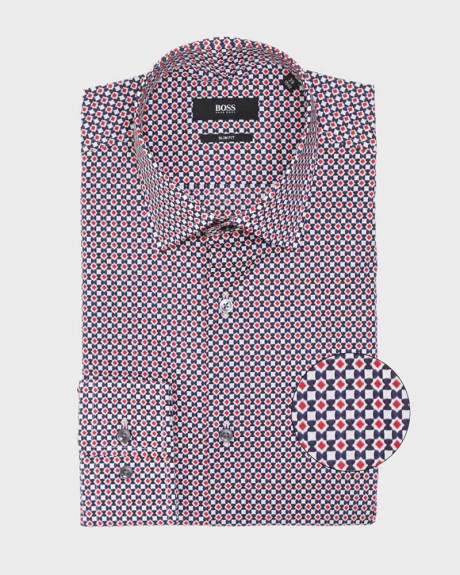 Boss Shirt Geometric Print - 50428176 JANGO
