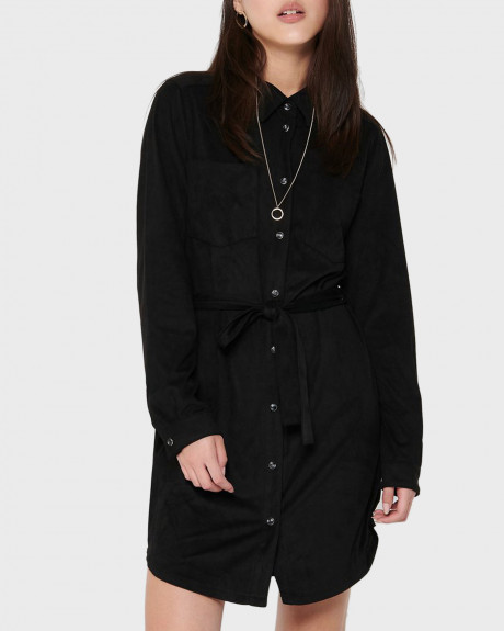 Only Suede Look Shirt Dress - 15200241
