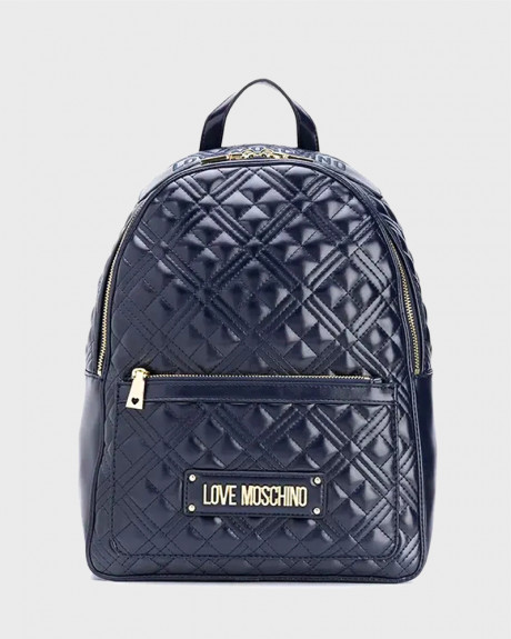 LOVE MOSCHINO QUILTED SHINY BACKPACK - JC4007PP1BLA0