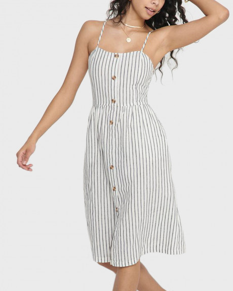 Only Φόρεμα Button-Up Striped Dress - 15178937
