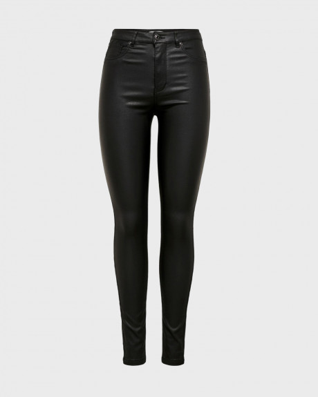 Only Παντελόνι Gosh Rock Coated Trousers - 15208305