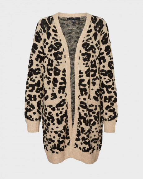 Vero Moda Ζακέτα Leopard Knitted Cardigan - 10231859