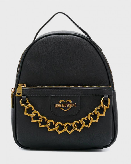 Love Moschino Σακίδιο Πλάτης Chain-embellished Βackpack - JC4096PP1BLΟ0