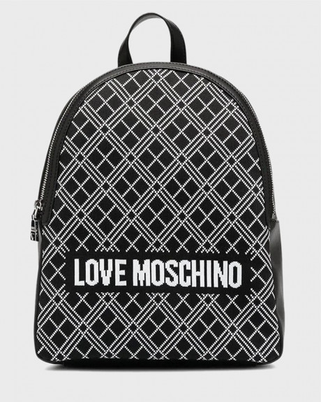 Love Moschino Σακίδιο Πλάτης Ιntarsia-knit Logo Backpack - JC4075PP1BLL1
