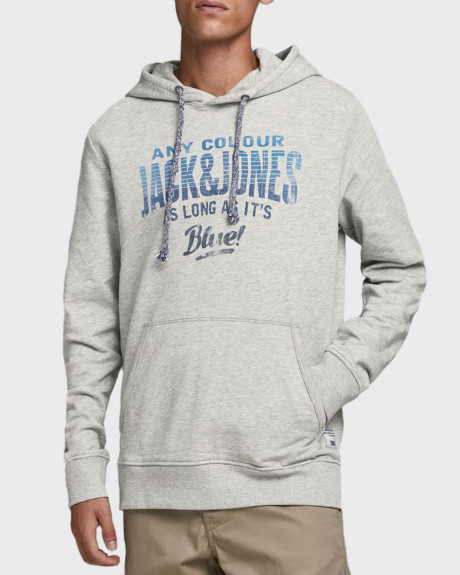 Jack & Jones Kangaroo Φούτερ Cotton Blend Hoodie - 12178449