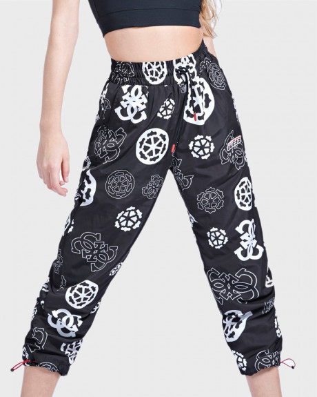 uess Παντελόνι All Over Print Logo Pant - Ο0ΒΑ87WDF90