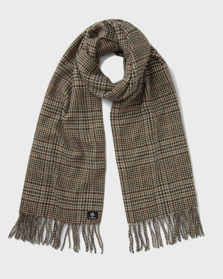 Tom Tailor Kασκόλ Checked Scarf With Fringes - 1020729.ΧΧ.12