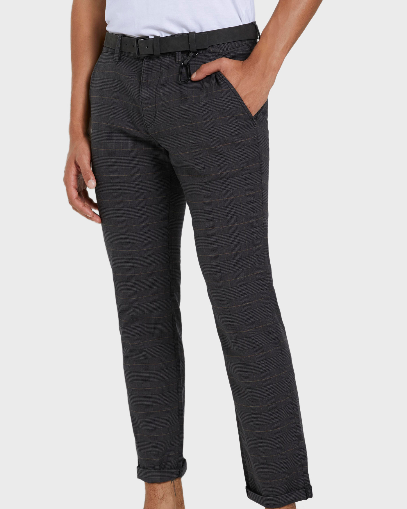 Tom Tailor Denim heren Rechte chinobroek met riem 1020451