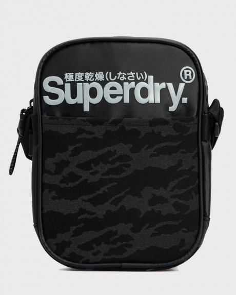 Superdry Ανδρικό Τσαντάκι Βlack Shoulder Bag - Μ9110203Α