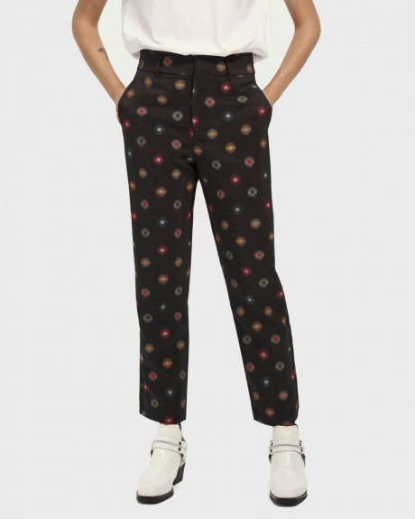 Scotch & Soda Παντελόνι Star Print Tailored Pants Mid-rise - 159076
