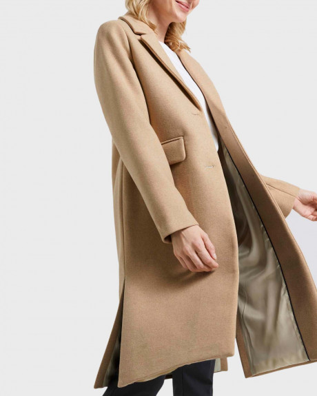 TOM TAILOR ΠΑΛΤΟ CLASSIC WOOL COAT WITH SIDE SLITS - 1021022.XX.77