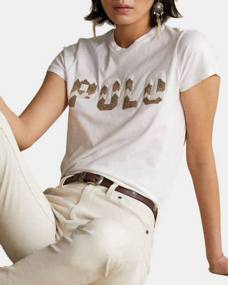 POLO RALPH LAUREN ΜΠΛΟΥΖΑ BEADED-LOGO COTTON TEE - 211827665001