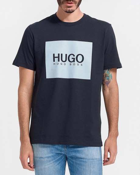 HUGO Regular-fit T-shirt in cotton jersey with logo print - 50448795 DOLIVE