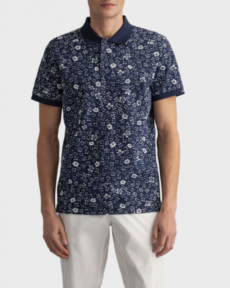 GANT Freedom Flower Print Pique Polo Shirt - 2022092