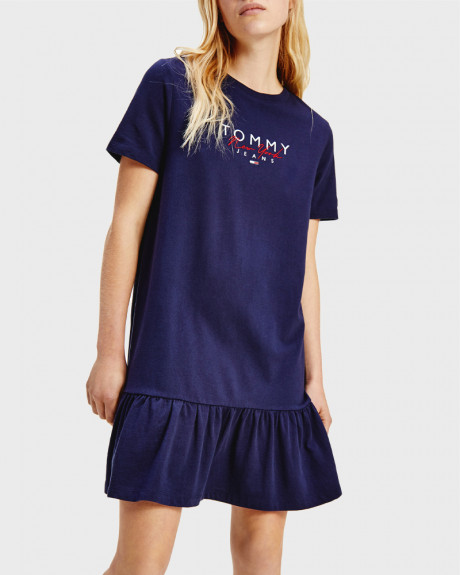 Tommy Hilfiger T-shirt Dress with Rolls - DW0DW10122