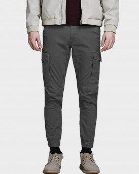 JACK & JONES CARGO MALE PANTS PAUL JJFLAKE AKM 542 - 12140326  - ΓΚΡΙ