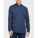 TOM TAILOR Allover printed stretch shirt - 1024395 - BLUE