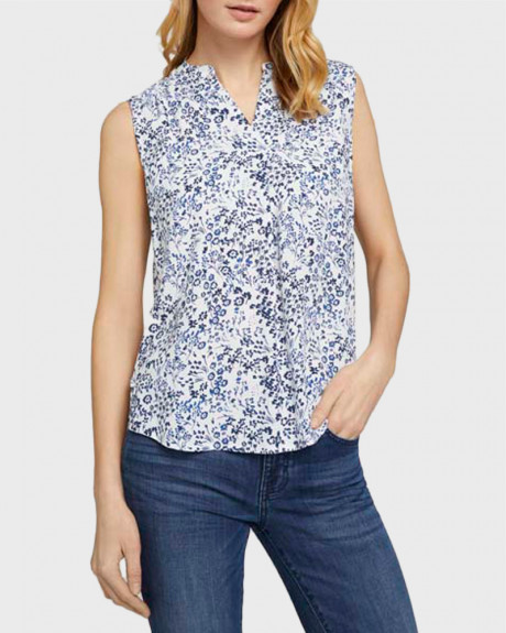 TOM TAILOR Sleeveless blouse with a floral print - 1025048
