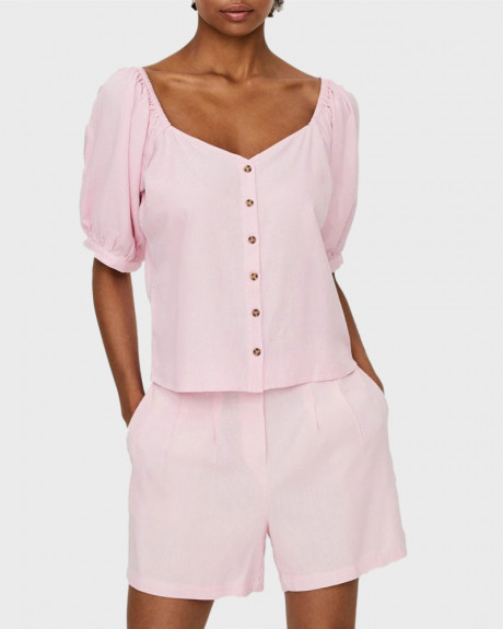 VERO MODA OPEN NECKLINE BLOUSE - 10244010