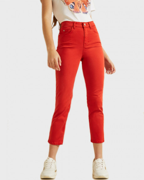 GUESS EMBROIDERY SKINNY FIT PANT - W1GΒ19W93CD                