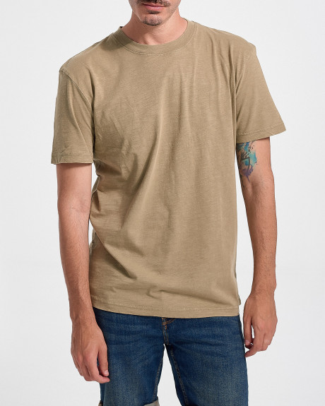 SELECTED ORGANIC COTTON WASHED LOOK T-SHIRT - 16078611
