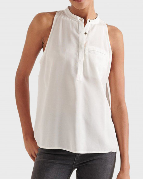Superdry Tencel Women's Sleeveless Shirt - W6010839Α          