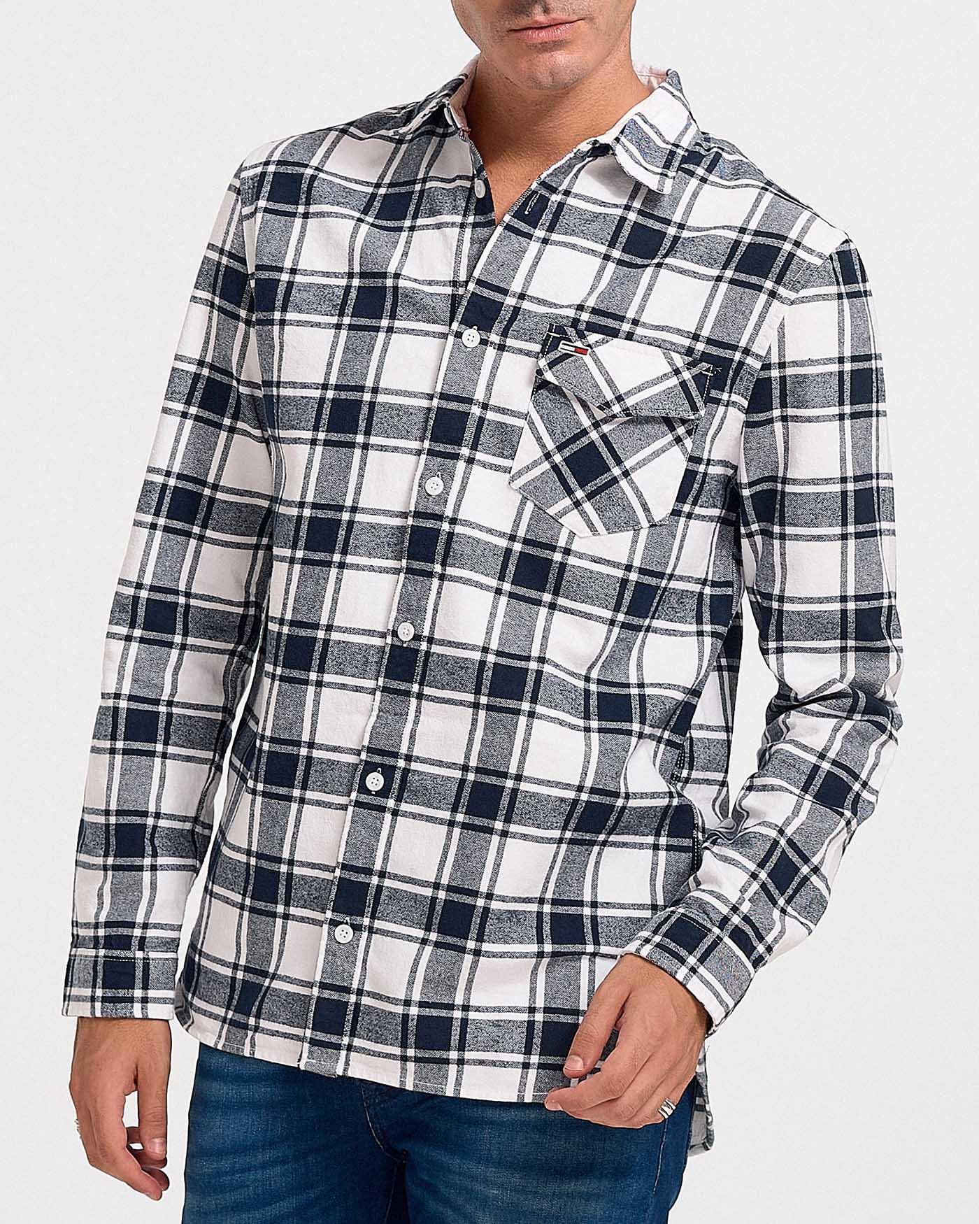 TOMMY JEANS Flannel Plaid Shirt - DM0DM11322 - sagiakos-stores.gr