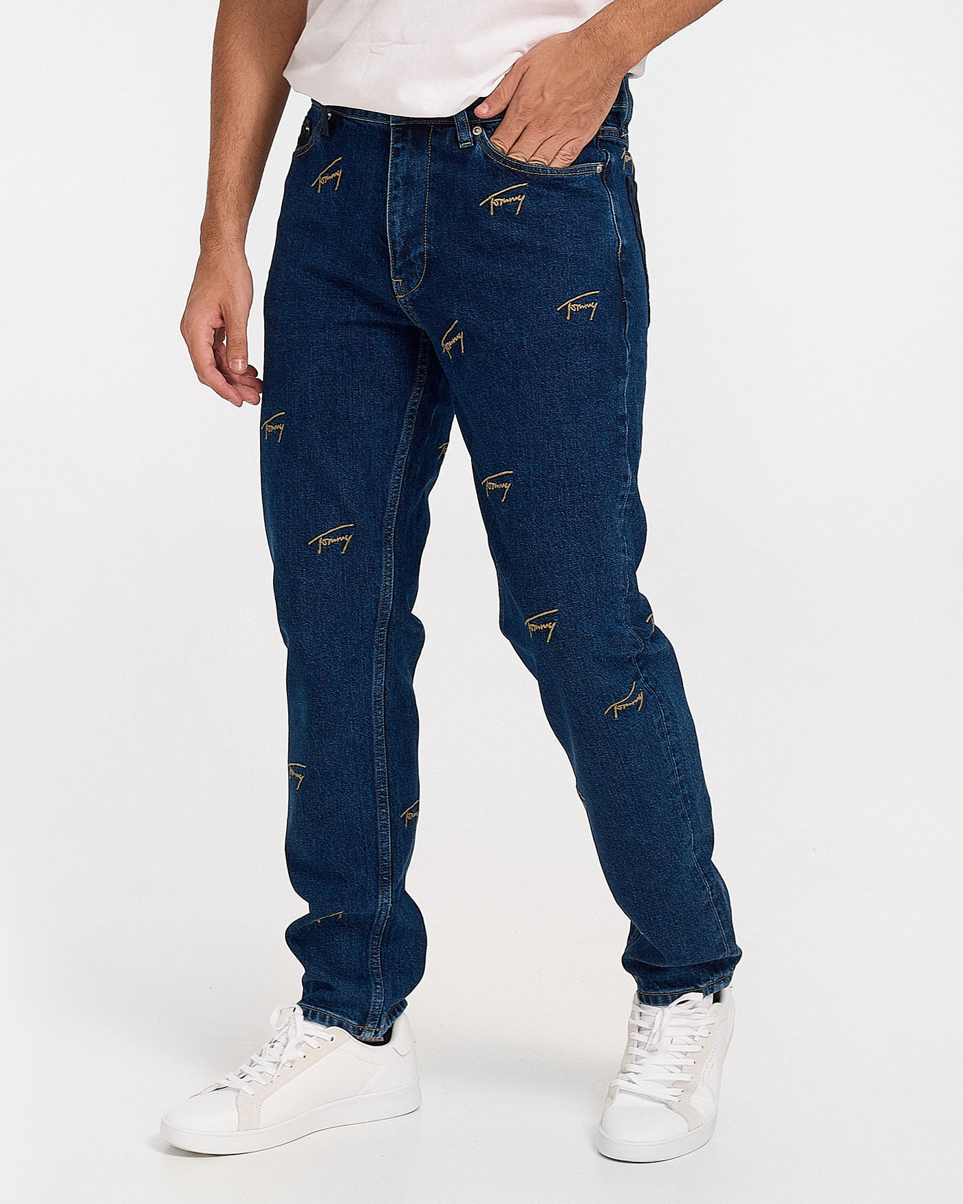 TOMMY HILFIGER DAD TAPERED DM0DM11501 JEANS - LOGO EMBROIDERY