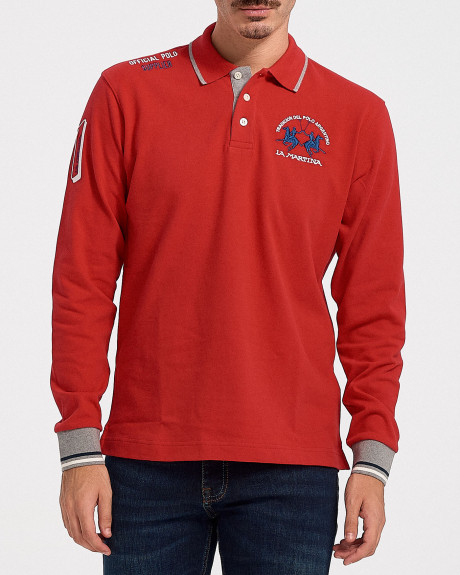 LA MARTINA LONG SLEEVED ΑΝΔΡΙΚΟ ΠΟΛΟ - SMP300 JS005