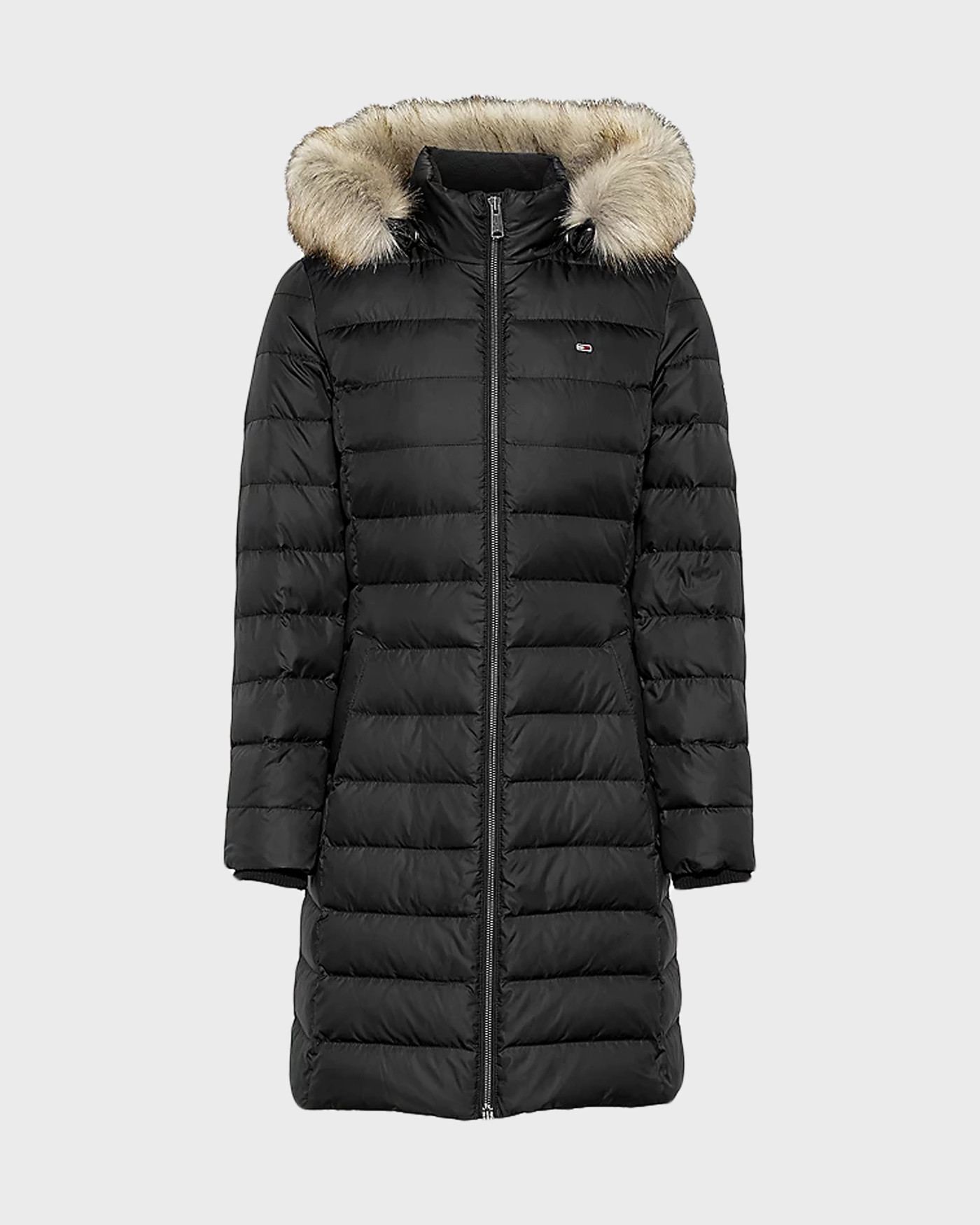 tommy hilfiger black women's coat
