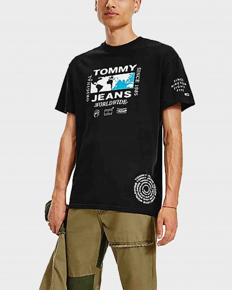 Tommy Jeans Abstract Globe Ανδρικό T-Shirt - DM0DM11669
