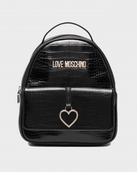 Love Moschino Logo-Letter Crocodile-Embossed backpack Γυναικεία Τσάντα - JC4262PP0DKF1