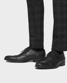 Jack & Jones Leather Oxford Dress Shoes Ανδρικό Παπούτσι - 12160987 - ΑΝΘΡΑΚΙ