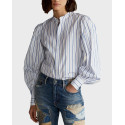 Polo Ralph Lauren Cotton Blouson-Sleeve Shirt Γυναικείο Πουκάμισο - 211841911002 - ΑΣΠΡΟ