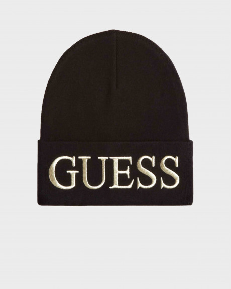 Guess Logo Embroidery Beanie Hat - AW8728WOL01