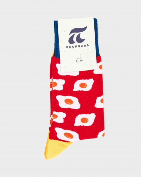 Pournara Men's Socks With Egg Pattern - 212204