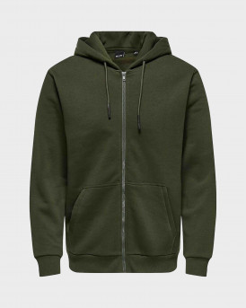 Only & Sons Sweatshirt Hoodie - 22018684 - OLIVE GREEN
