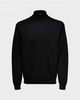Only & Sons Roll Neck Ανδρικό Pullover - 22020879 - ΜΑΥΡΟ