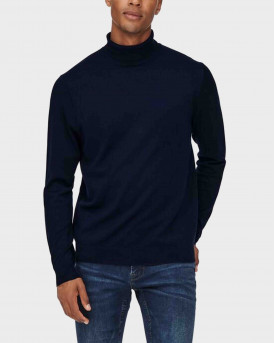Only & Sons Roll Neck Ανδρικό Pullover - 22020879 - ΜΠΛΕ