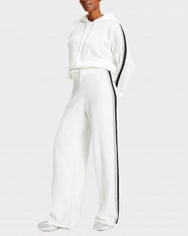 Tommy HIlfiger Flex Wide Leg Swipe Trousers Γυναικείο Παντελόνι - WW0WW32955 - ΑΣΠΡΟ