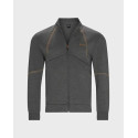 Boss Ανδρική Ζακέτα Zip-Up Sweatshirt With Pixel-Print Detailing - 50456409 - ΓΚΡΙ